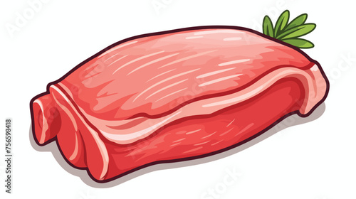 Icon Ham. suitable for Meat. color mate style