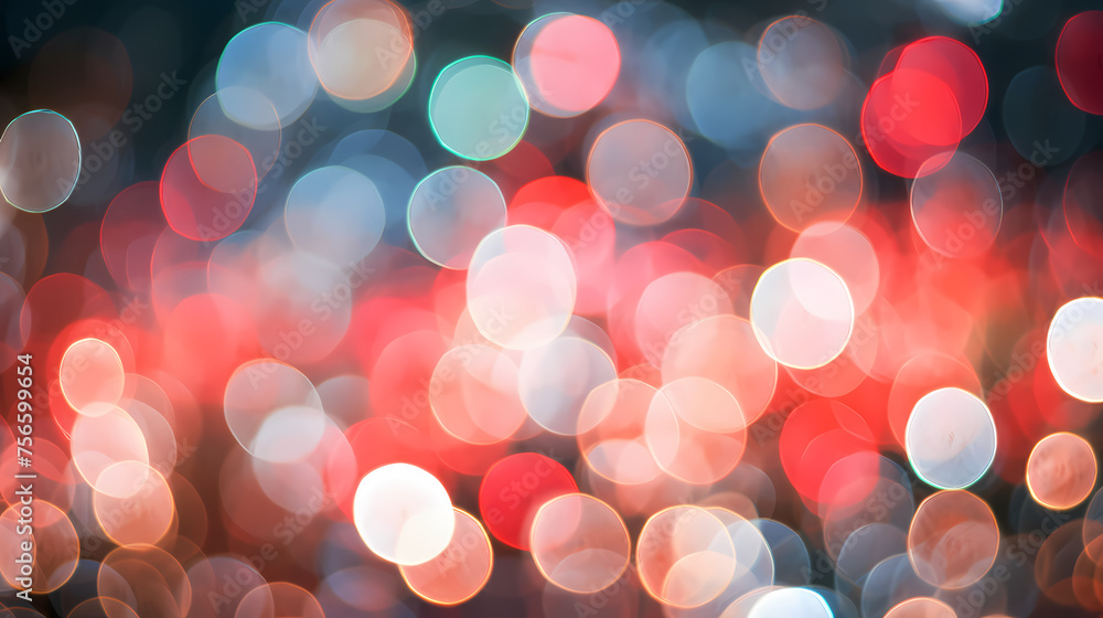 Holiday themed illustration with colorful bokeh lights Holiday themed illustration with colorful bokeh lights