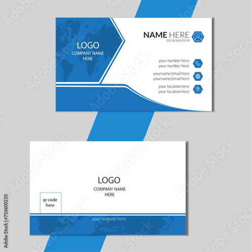 simple abstract corporate double sided business card