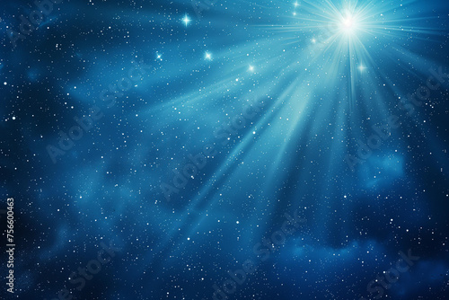 blue background with star light above