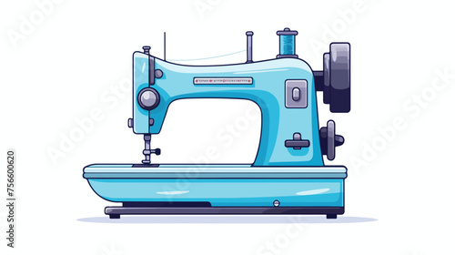 Illustration Sewing Machine Icon flat vector