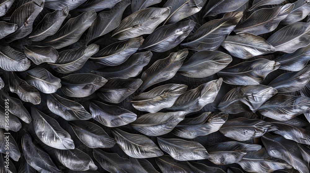 Naklejka premium Abstract background with scale pattern. Dark metal blades add depth.