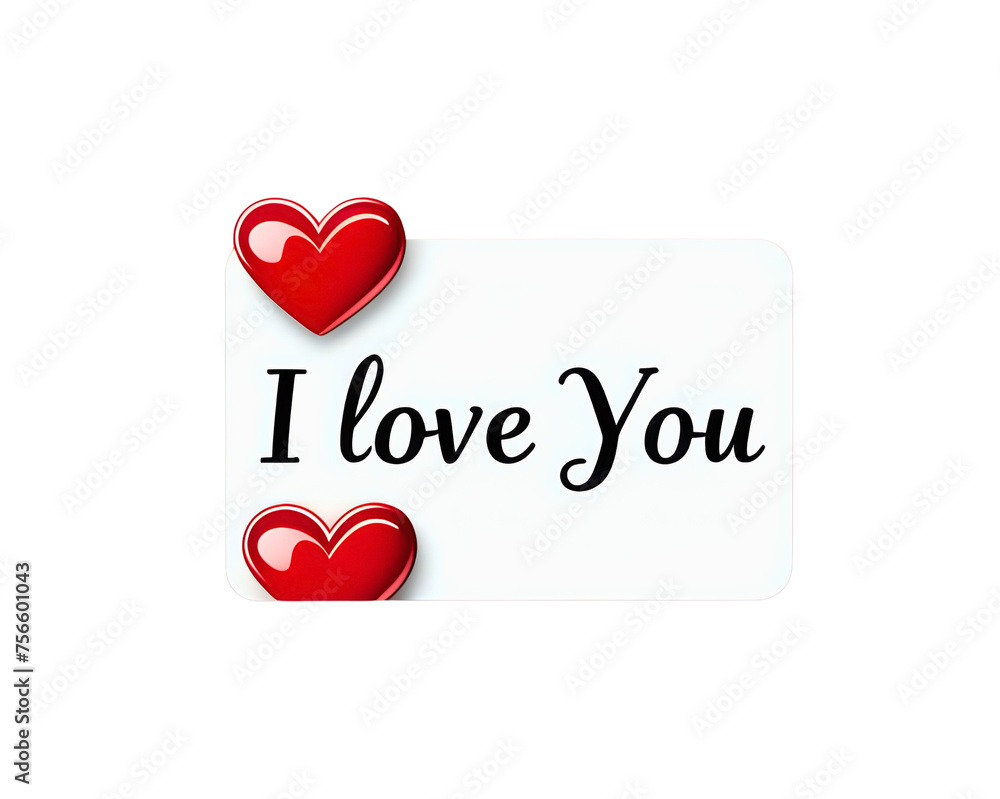 I love you isolated on white/transparent background, cut out I love you isolated on white/transparent background, cut out