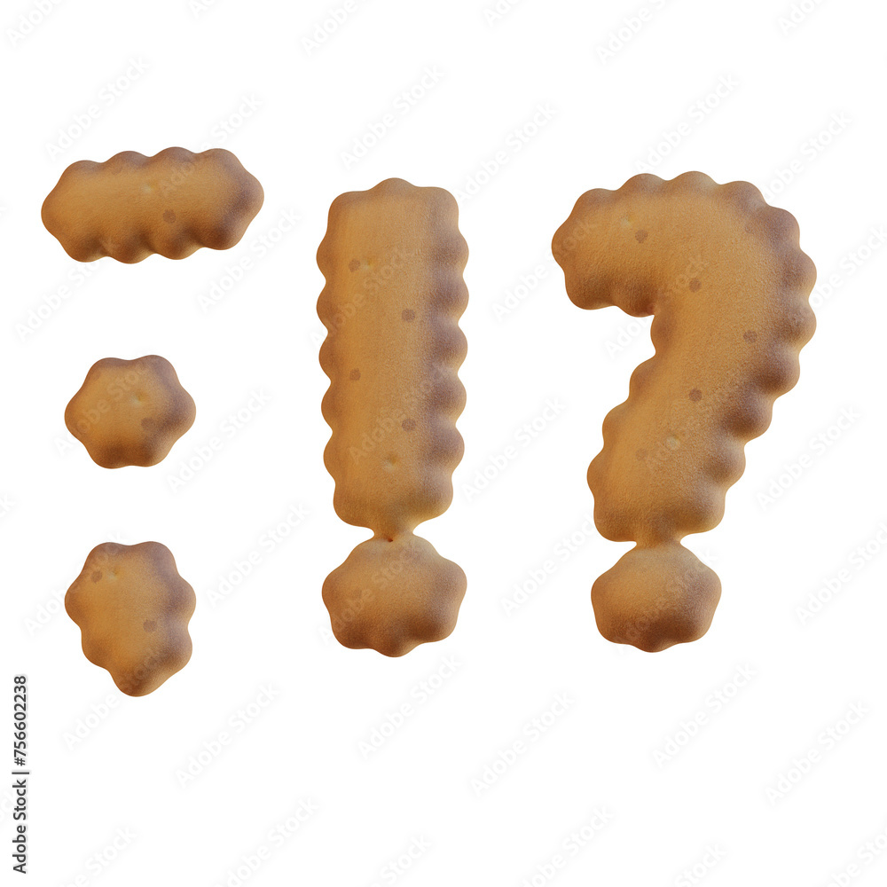 Bisquits & Cookies 3D Alphabet PNG Letters Bisquits & Cookies 3D Alphabet PNG Letters