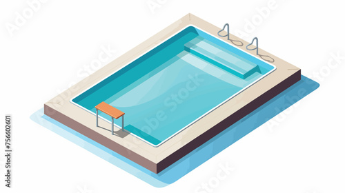 Isometric Pool On A White Background Vector Graphic