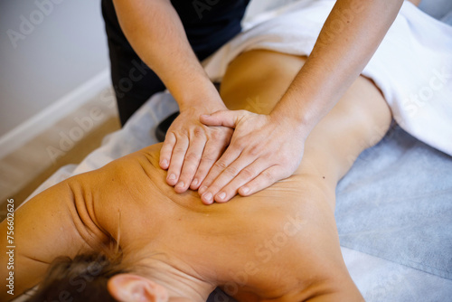 Soothing Touch  Wellness Expert Treats Client to Back Massage