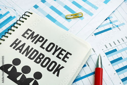 Employee handbook is shown using the text