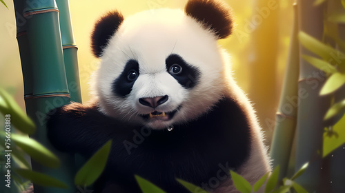 Vibrant panda