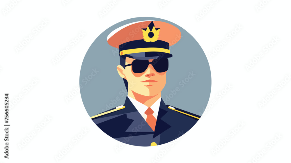 Lieutenant Icon In Trendy Style Isolated Background