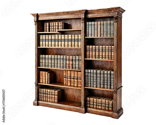 bookcase isolated on white/transparent background, cut out