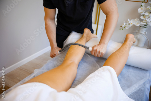 Revitalizing Leg Massage with Spring Massager