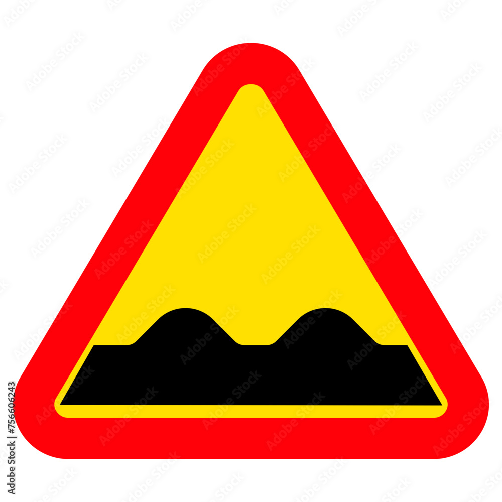 Road sign. Rough road. Information sign Road sign. Rough road. Information sign