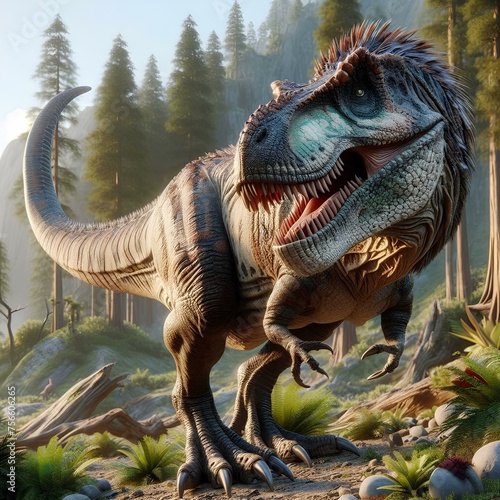  Tyrannosaurus at the time of hunting © Wolney