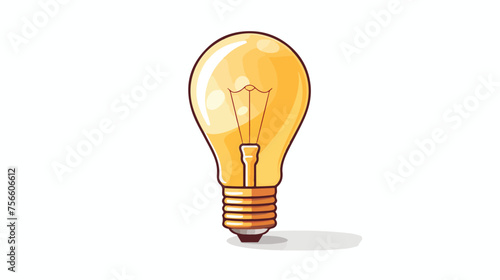 Light bulb icon image flat vector 