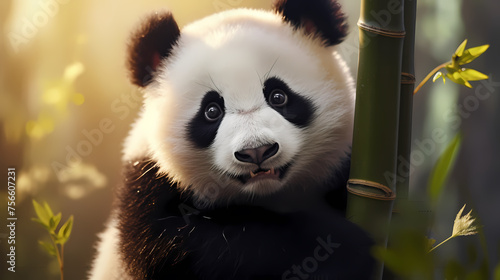 Vibrant panda