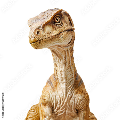 Close Up of Toy Dinosaur on Table On a Transparent Background PNG © LUPACO PNG