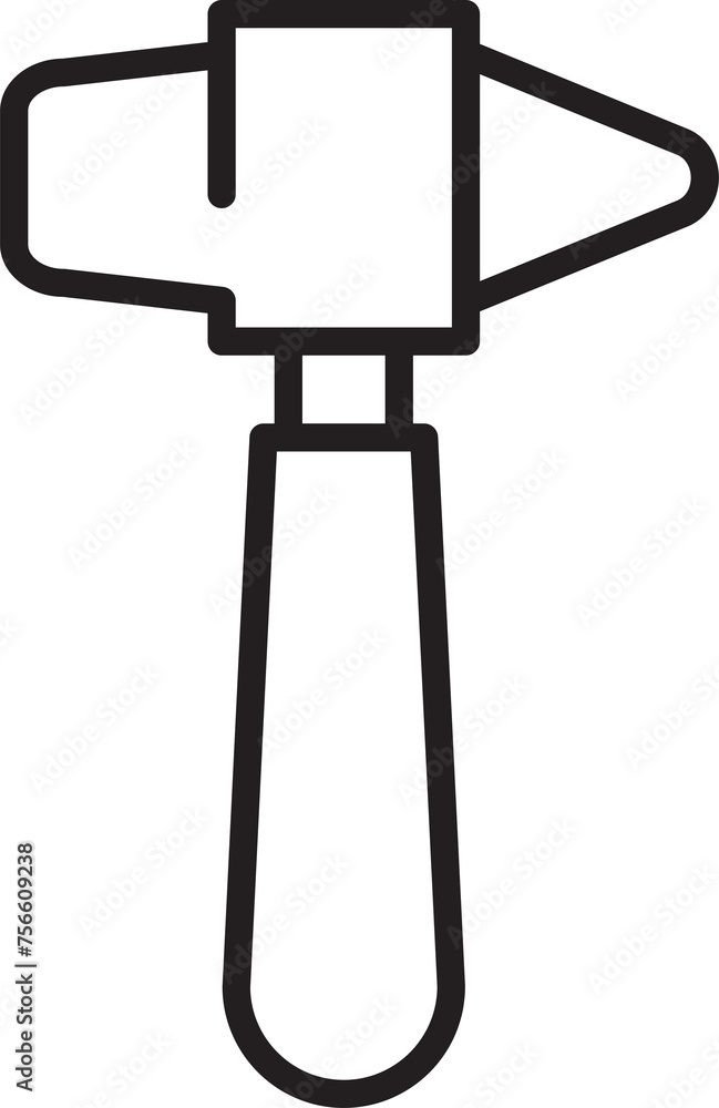 Naklejka premium Sledge Hammer Line Icon