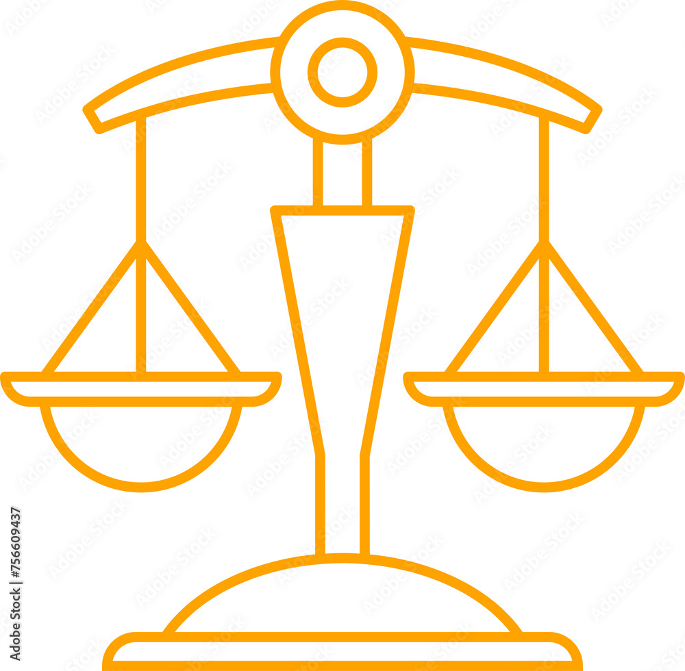 Balance Scale Line Icon Balance Scale Line Icon