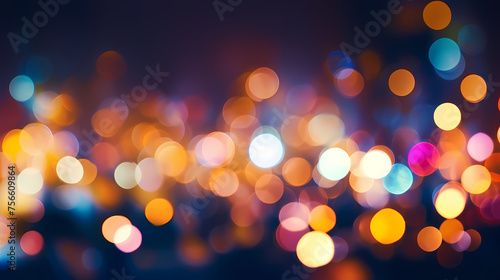 Abstract colorful bokeh lights texture blur
