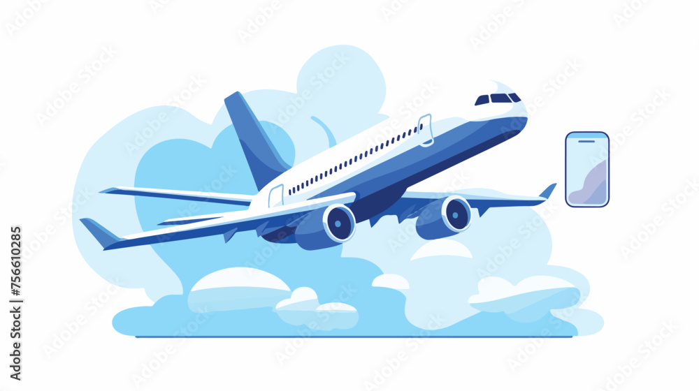 Mobile airplane mode  vector on a white background.