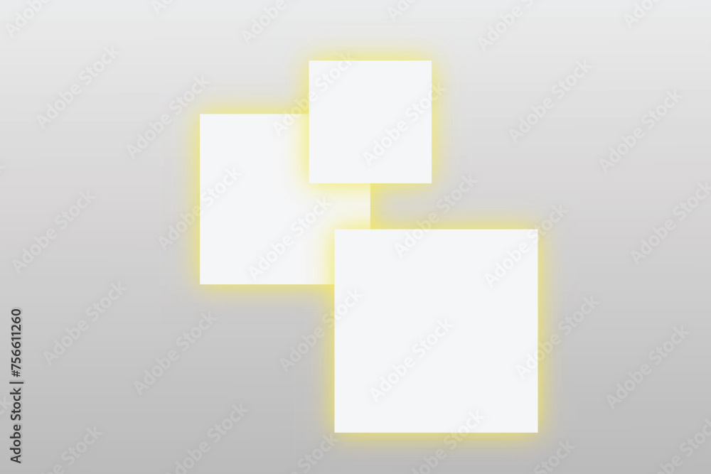 abstract grey low poly with rectangle neon light frame background abstract grey low poly with rectangle neon light frame background