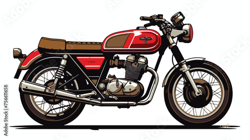 Motorcycle graphic design vector art flat vector