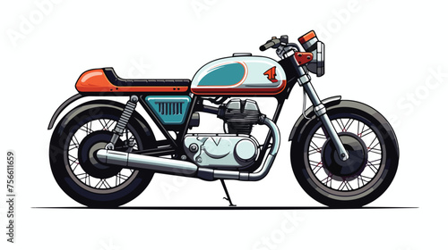 Motorcycle graphic design vector art flat vector