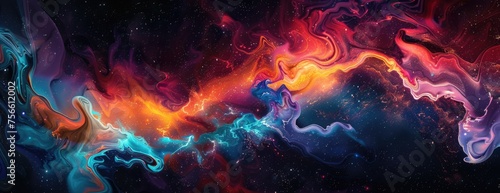 Vibrant Color Fusion Abstract Background - Desktop Wallpaper