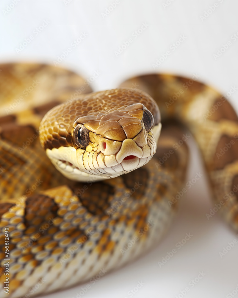 Coiled Royal Python Showcasing Natural Patterns Coiled Royal Python Showcasing Natural Patterns