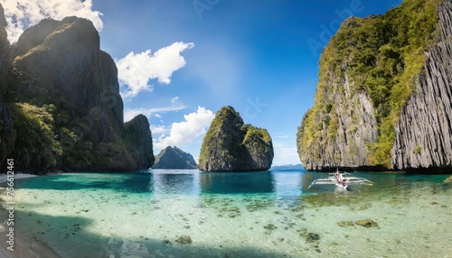 Croon El Nido Palawan Philippines Tropical Paradise Clear Blue Waters and Limestone 