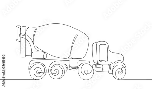 Concrete mixer machine for concrete road construction