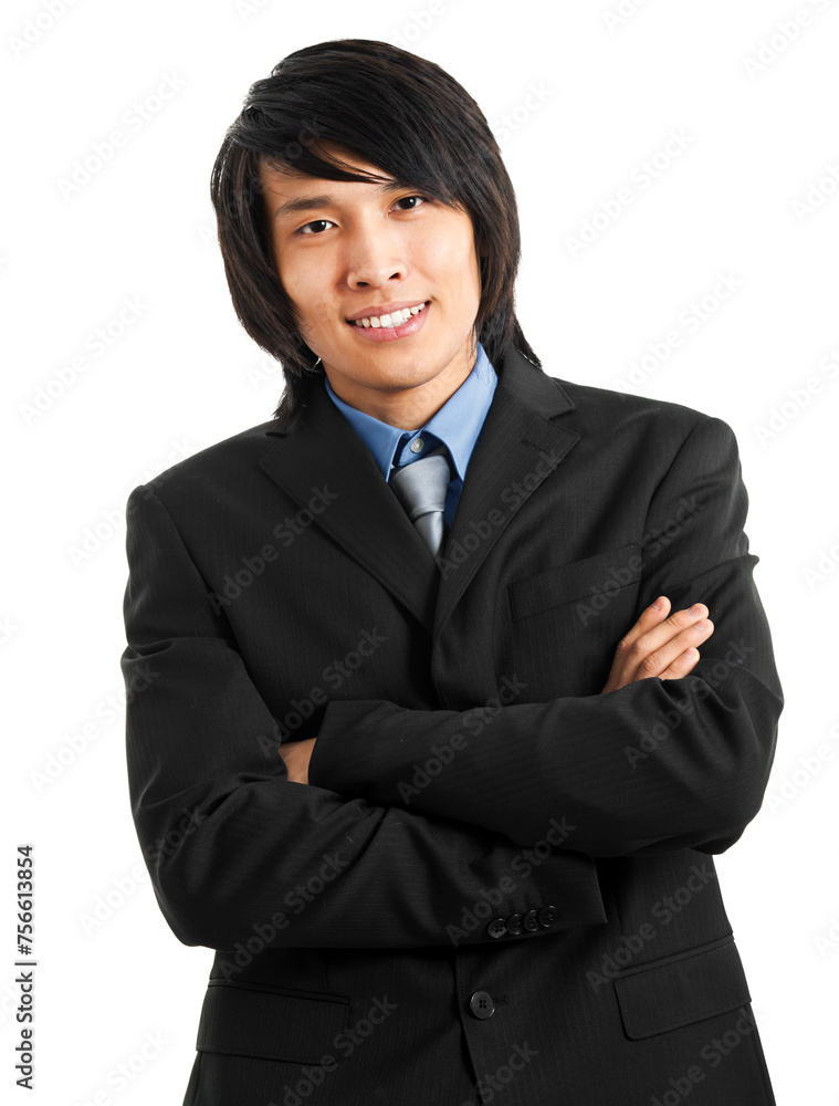 Confident young businessman crossing arms Confident young businessman crossing arms