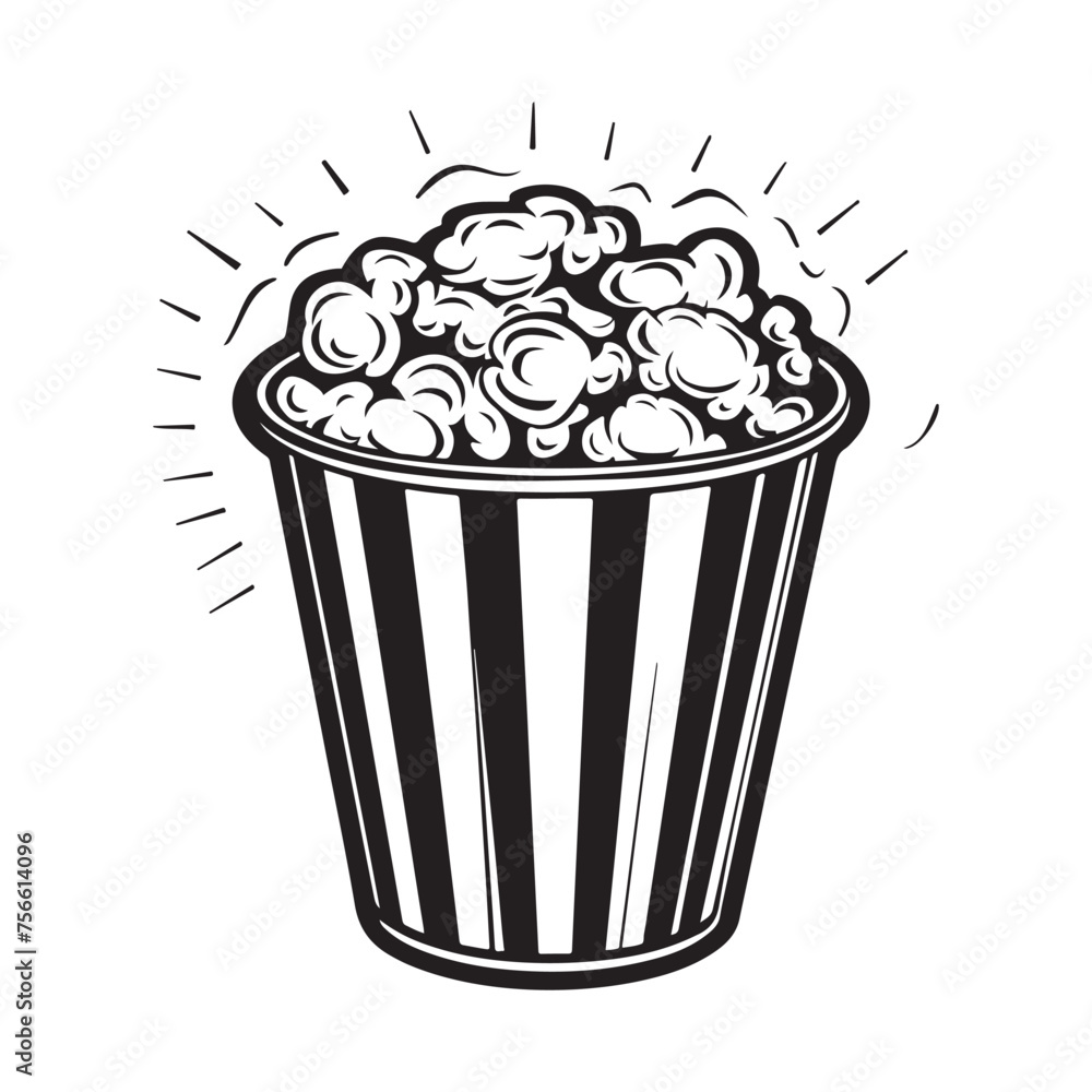 Popcorn vector illustration on white background Popcorn vector illustration on white background