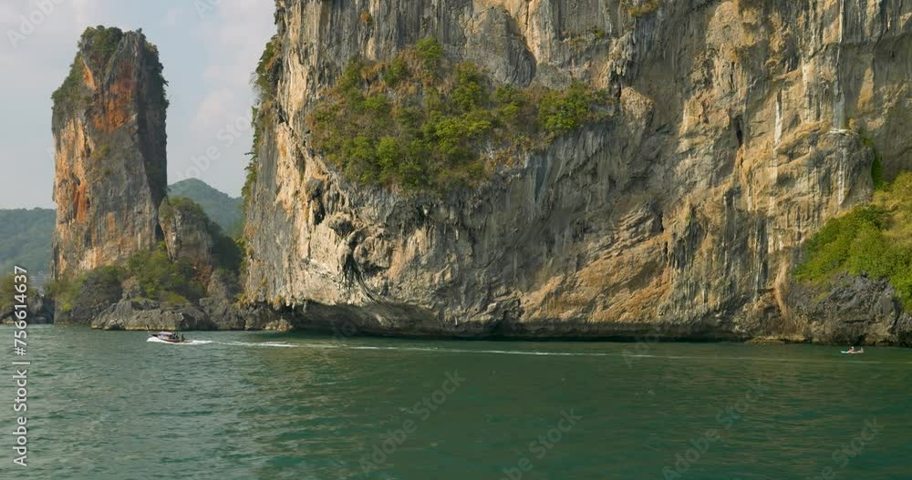 Longtail boat near island in Thailand