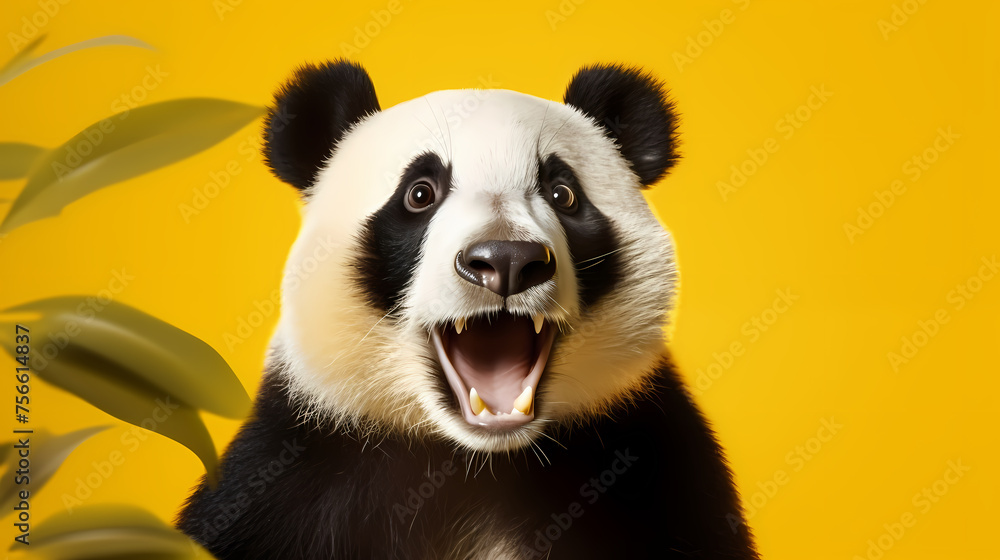 Illustration of surprised panda Illustration of surprised panda
