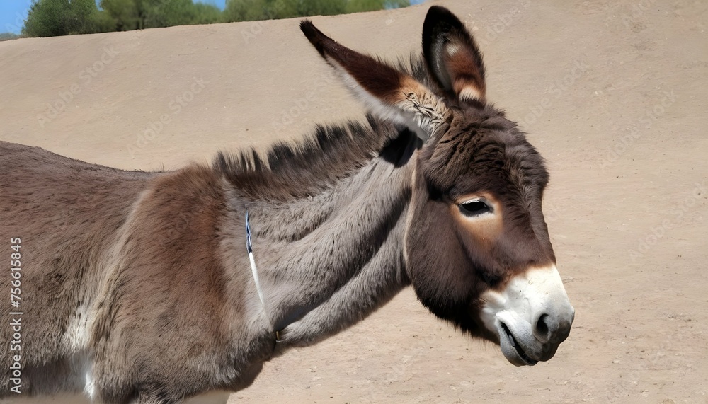 A Donkey With Its Tongue Sticking Out Tasting The