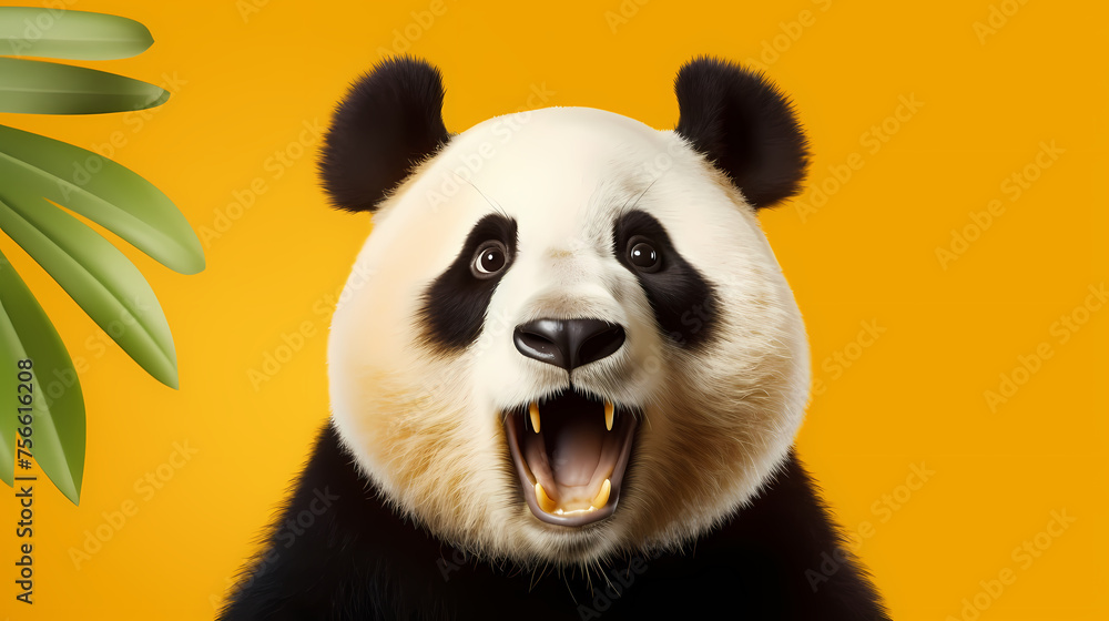 Illustration of surprised panda Illustration of surprised panda