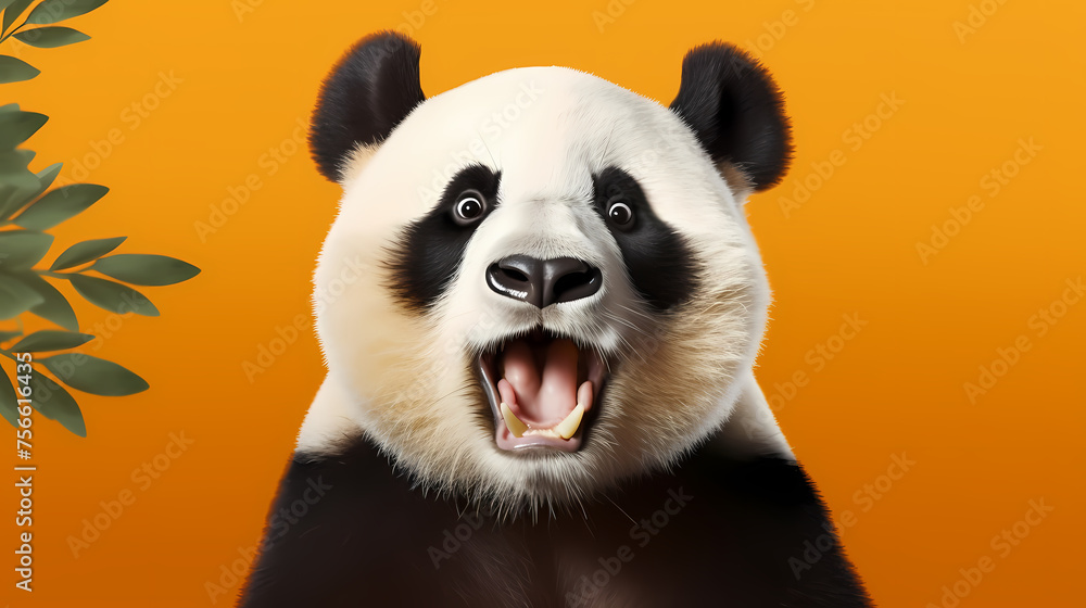 Illustration of surprised panda Illustration of surprised panda