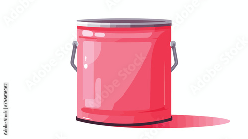 Paint can flat vector isolated on white background