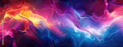 Neo-Romantic Elegance: Fluid Lines in Dark Pink and Blue - Colorful Melancholy Desktop Wallpaper photo