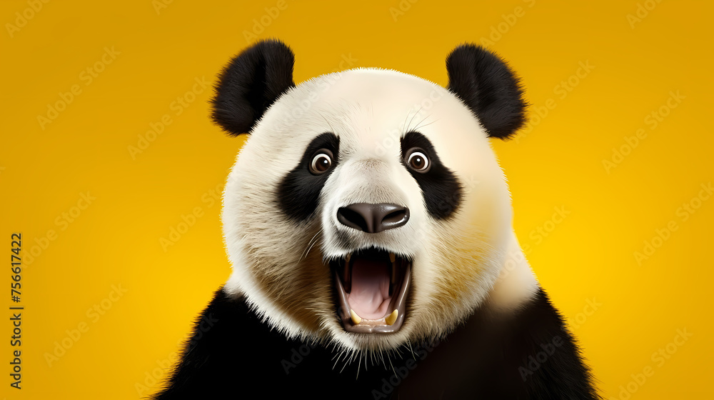 Illustration of surprised panda Illustration of surprised panda