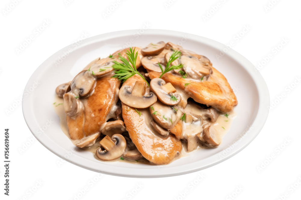 Stir-fried Chicken Breast with Shiitake Mushrooms Add colorful mushrooms Topped with mushroom sauce Rich flavor added isolated on transparent background. Stir-fried Chicken Breast with Shiitake Mushrooms Add colorful mushrooms Topped with mushroom sauce Rich flavor added isolated on transparent background.