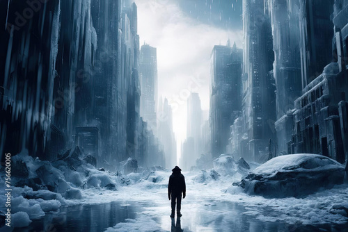 Post Apocalyptic frozen city