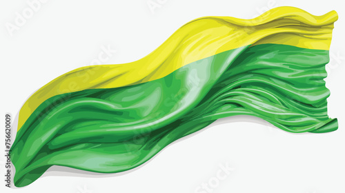 Realistic waving Flag of Sergipe is a state of Brazi photo