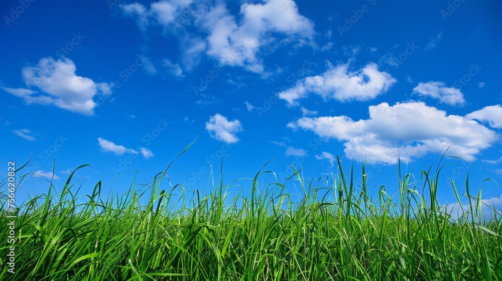 Green Grass Field Under Blue Sky