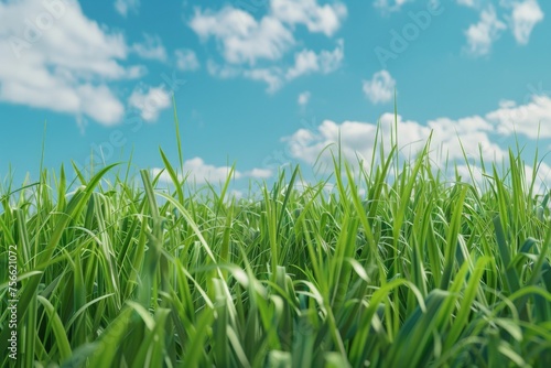 Green Grass Field Under Blue Sky