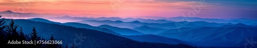 Sunset Over Mountain Range © BrandwayArt