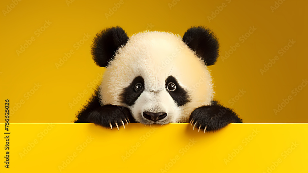 Naklejka premium Close-up of panda