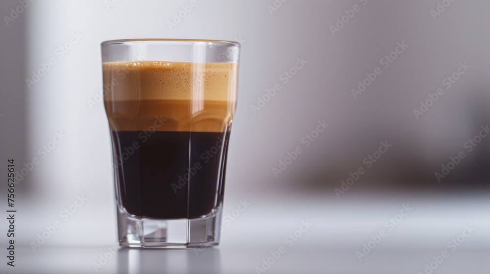 Glass coffee on the white background Glass coffee on the white background