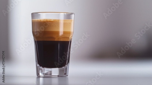 Glass coffee on the white background